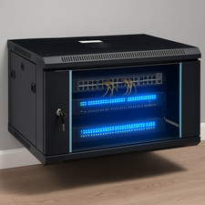 Netzwerkschrank 19" IP20 Wandschrank Wandgehäuse Serverschrank 600x450x375 mm