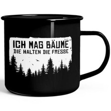 Emaille-Tasse mit Spruch Ich