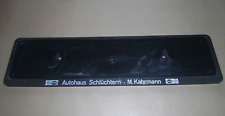 Alte Kennzeichenunterlage Nummernschild VW Autohaus Schlüchtern M. Kahrmann