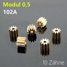 Modul 0,5 Mini Metall Messing Spindel Zahnrad 10 Zähne für 2mm Welle Motor 102A