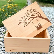 Brotkasten aus Zirbe Brotbehälter Brotbox Holzkasten Brotdose Zirbenholz Pärchen