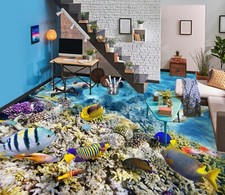3D Meer Fische H5423 Fußboden