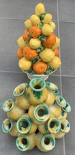 Vase Blumenvase Keramik Lemon ? Orange Italien Zitronenbaum Handwerkskunst