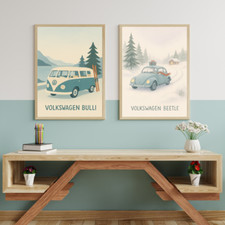 2er-Set Retro-Poster –