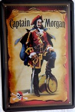 1 Blechschild, 20 x 30 cm, Cap. Morgan, Pirat, Rum, Alkohol, wie neu , ovp
