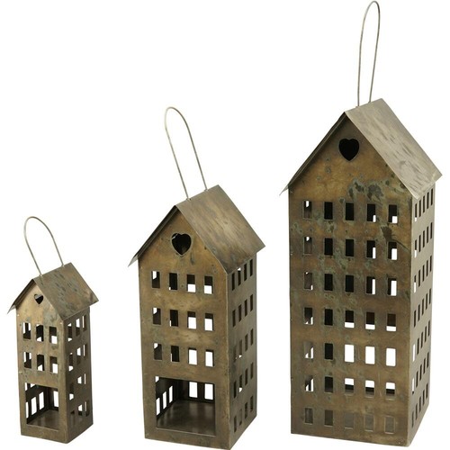 Windlichter haus griff - windlichter,