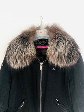 Silberfuchs Jacke  Herren - Pelz Kragen abnehmbar Unisex  Gr. L -S - Lederkragen