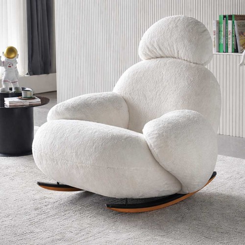 Weißes schaukelstuhl design - schaukelstuhl,