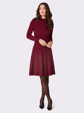 Strickkleid rot 46 Damen Creation L Stehkragen "dunkelrot" UVP: 179€ 2.5411