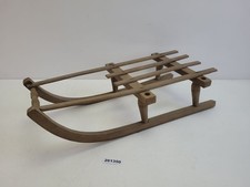 Puppenschlitten Holz Hellbraun