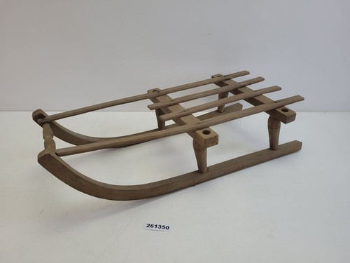 Puppenschlitten holz hellbraun - puppenschlitten,