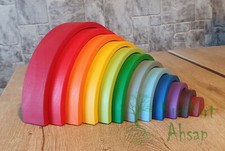 Wooden Rainbow Stacker Toy 12