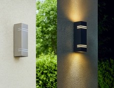 LED Wandleuchte Lampe Stripes Edelstahl Silber IP44 12W 1360lm warmweiß Up&Down