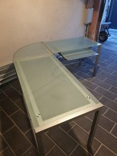 Großer Glas Schreibtisch
