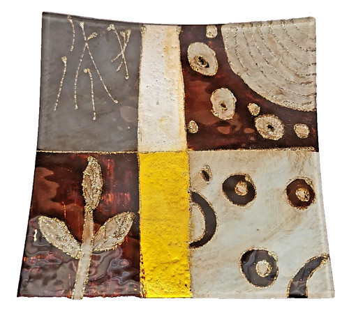 Vintage kunstglas schale - kunstglas,