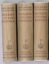 Karl Eugen Neumann ( Übers. ) DIE REDEN GOTAMO BUDDHOS 3 Bde. 1922 Zweifarbdruck