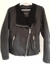 Schwarze Oakwood Lederjacke
