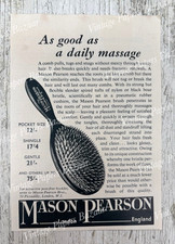 Mason Pearson Bros London Haarbürste Damen Beauty 1958 Vintage Print Werbung