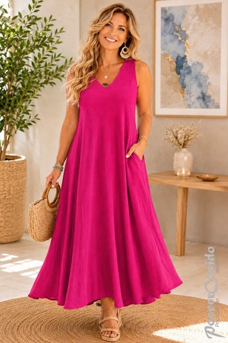 Lagenlook viskose form kleid - viskose, a-form-kleid