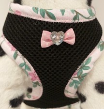 Hundegeschirr schwarz rosa