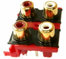 Cinch Buchse 4 polig, RCA in