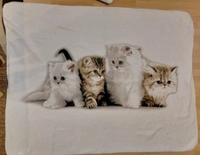 Decke mit Katzenmotiv, 170x130 Cm