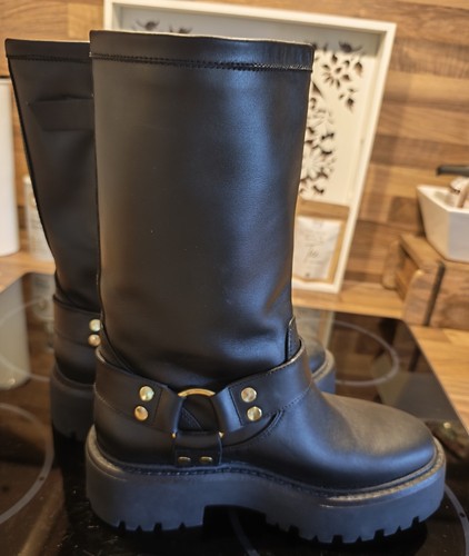 Ovyé damen bikerstiefel leder - damen,