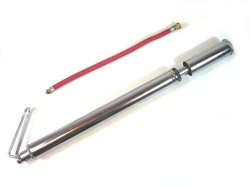 Luftpumpe mit schlauch - mit, (chrom)