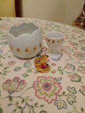 3 teilg. Set Villeroy & Boch Lindt Porzellan Goldhase Lindt Eierbecher & Ei