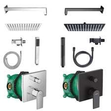 Duschset Hansgrohe Unterputz Wannenmischer iBox mit Regendusche Handbrause