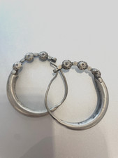 Silber-Ohrringe Creolen antik