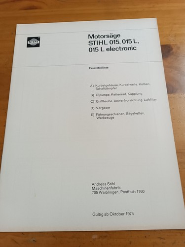 Stihl motorsäge 015 und - motorsäge,