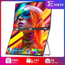 Eviciv 18,5" Tragbarer Dual-Monitor Klappdisplay 1080P 60Hz Bildschirm Treiber B