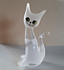 😻Glasfigur Katze von Kisslinger /Tirol ca. 13 cm hoch ~ Seltenheit😻