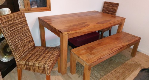 Esstisch set holz mit - esstisch,