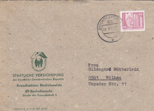 Bischofswerda briefumschlag - bischofswerda,,