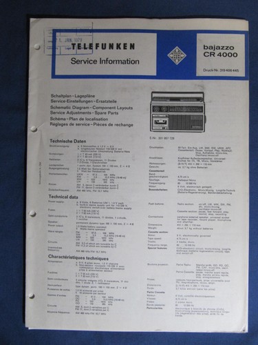 Telefunken bajazzo 4000 - telefunken,