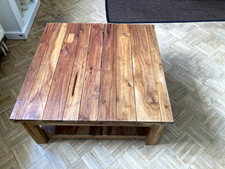Couchtisch Teak 90x90x45 natur unbehandelt
