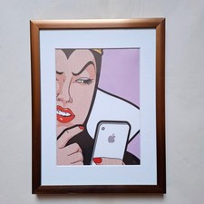 Greg Guillemin MAGIC MIRROR Pop Art Kunstdruck gerahmt Flohmarktfund