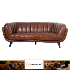Vintage Leder Clubsofa Kingsmountain 3-Sitzer - Vintage Cigar