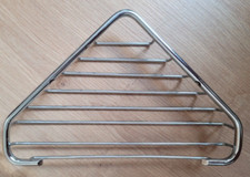 Eck-Seifenkorb Messing verchromt, schwere Ausführung