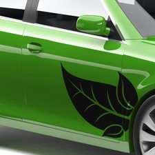 2x Seitendekor Blumen Floral Blätter Auto Aufkleber #1227