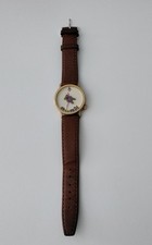 AKTEO  Armbanduhr Modell Teddy mit braunem Lederarmband - funktioniert 