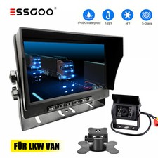 ESSGOO 18LED Rückfahrkamera mit 10M Kabel 7" LCD Rückfahrmonitor für RV LKW Bus