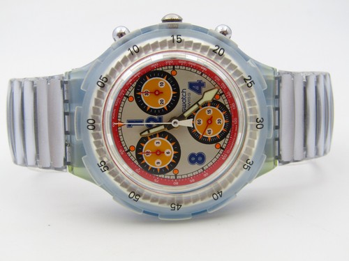 Swatch aqua chrono - aqua-chrono-flex, silver