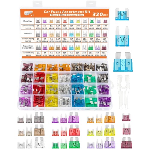 Autosicherungen set 320 - autosicherungen, teilig