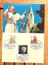 Deutschland 1995 Sonderblatt "Papst Joh. Paul II. in Paderborn m.Sonderstempeln