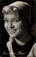 Ak Schauspielerin Eva Maria Hagen, Portrait, Kopftuch - 3810936