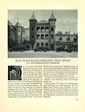 Die Feuerwehr in Hannover 4 Seiten Bericht von 1927