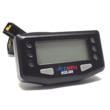 Motorrad Digitaltacho Acewell ACE-254S Schwarz mit 6 Kontrollleuchten Universal